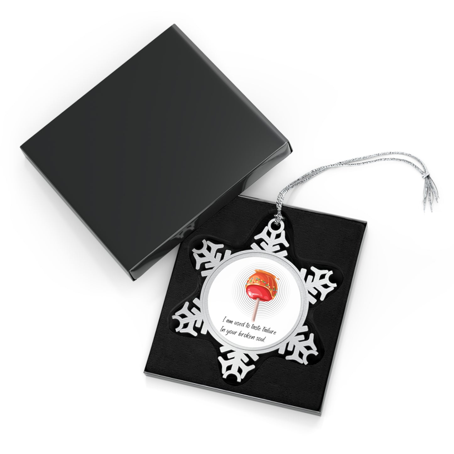 APPLE CANDY FAILURE  Pewter Snowflake Ornament