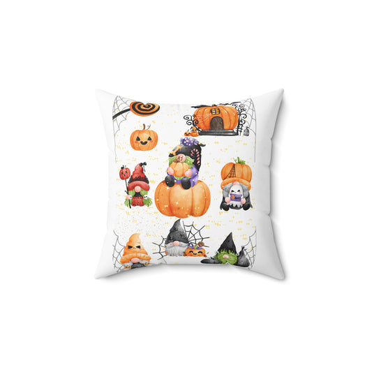 GNOMES AND PUMPKIN   Spun Polyester Square Pillow For Girl's Room