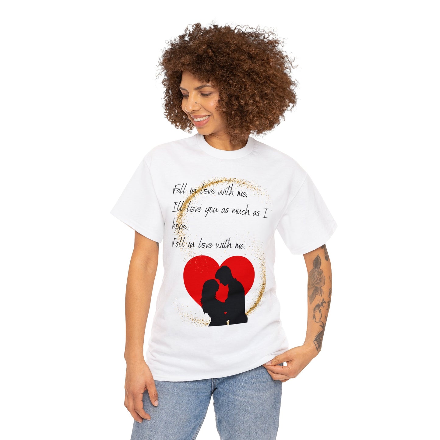 FALL IN LOVE WITH ME Unisex Heavy Cotton Tee