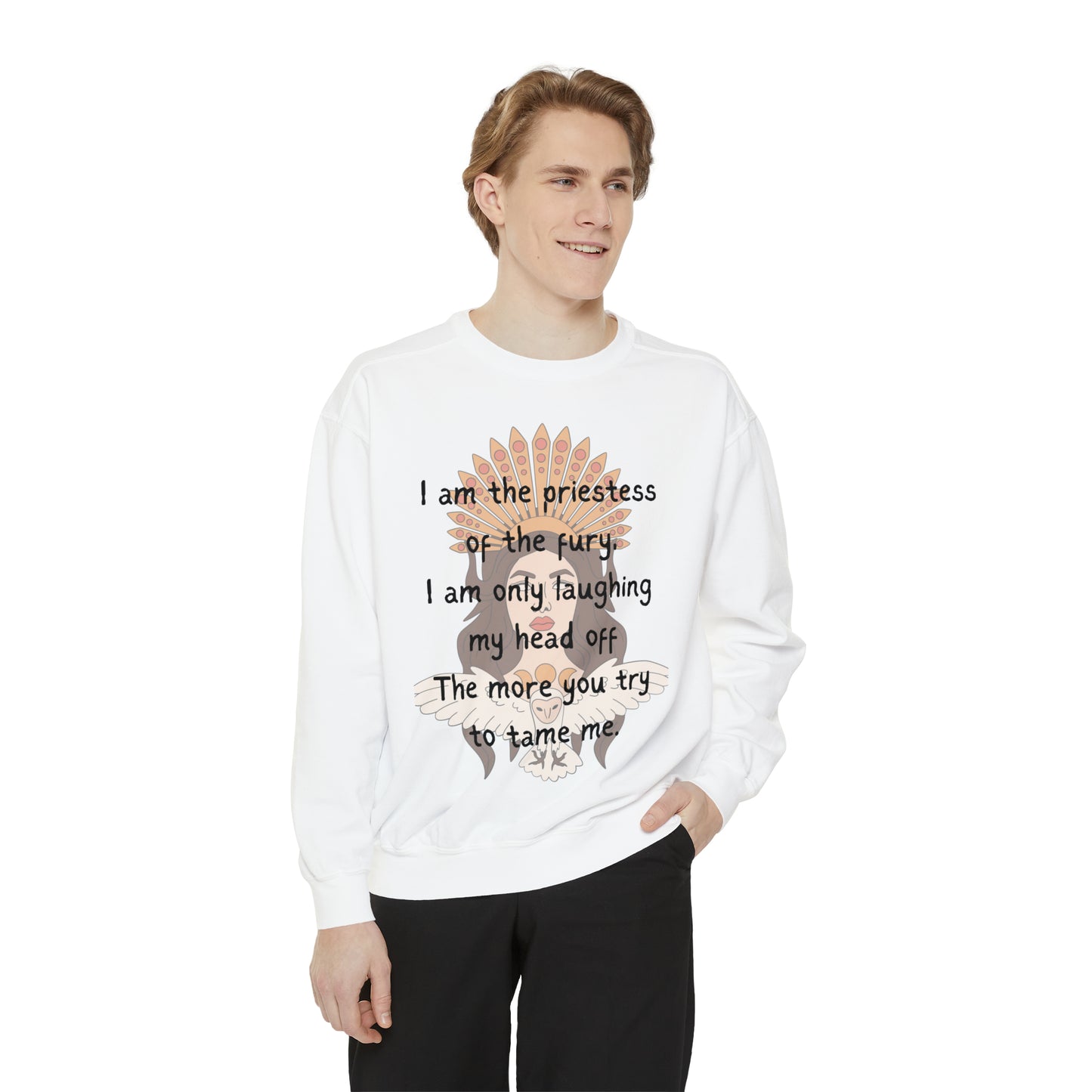 PRIESTESS OF THE FURY Unisex Garment-Dyed Sweatshirt