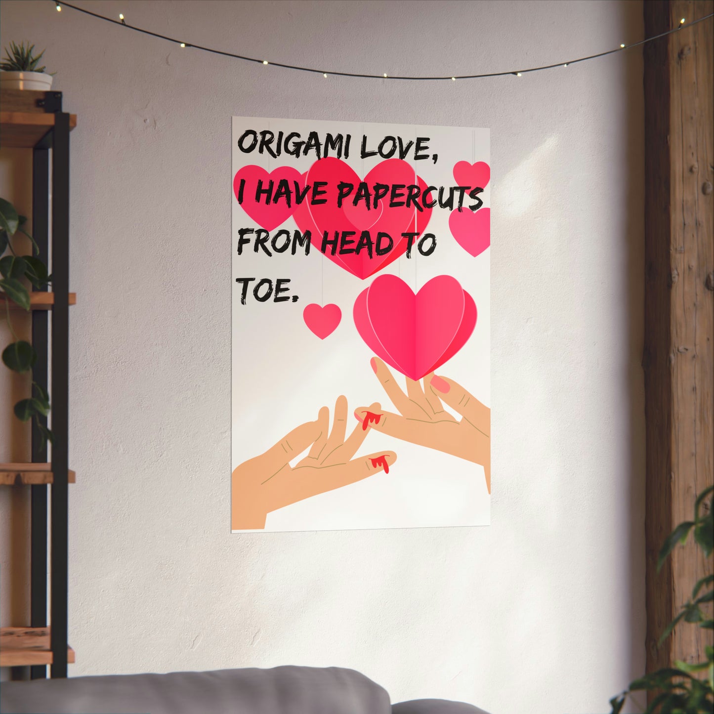 ORIGAME LOVE    Matte Vertical Posters