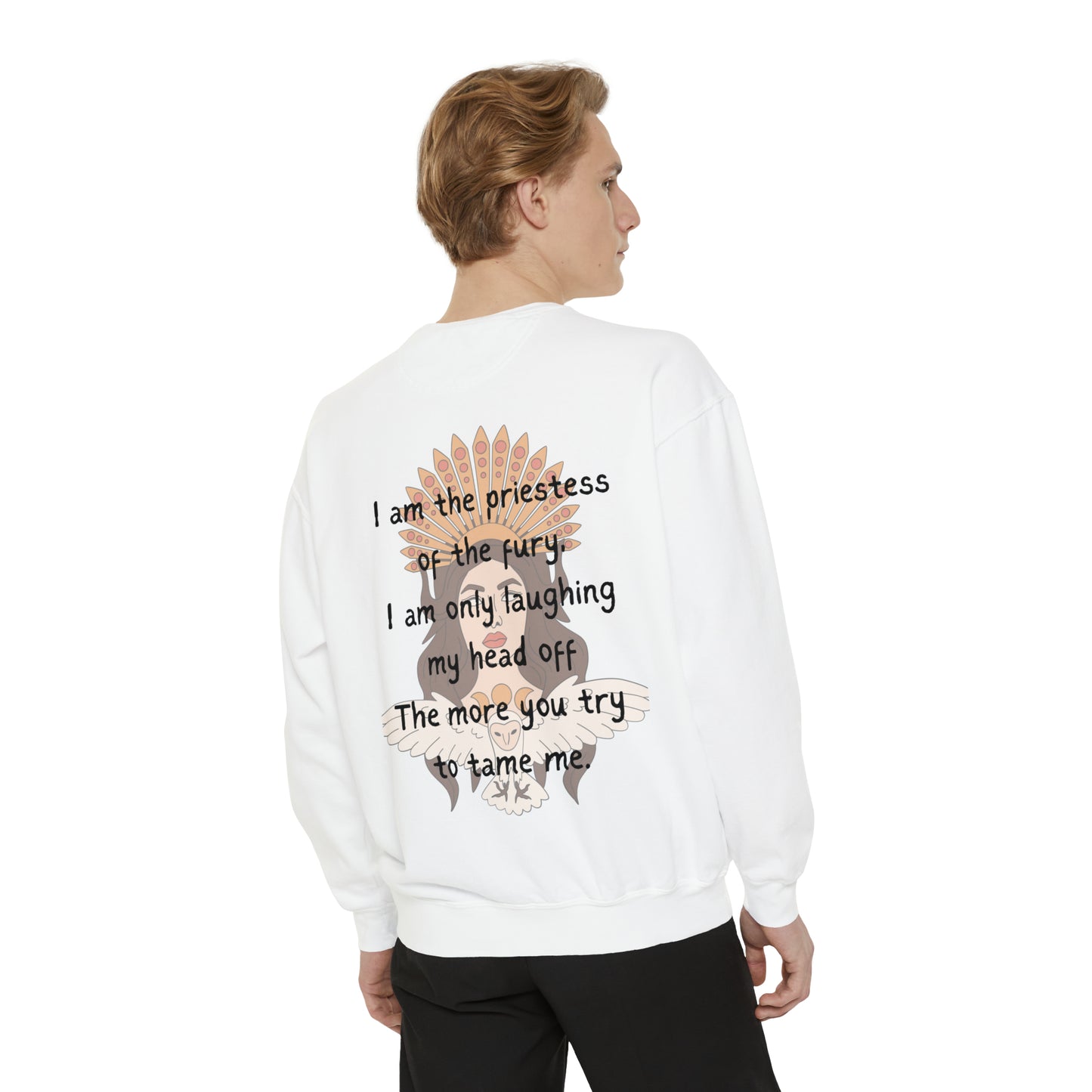 PRIESTESS OF THE FURY Unisex Garment-Dyed Sweatshirt