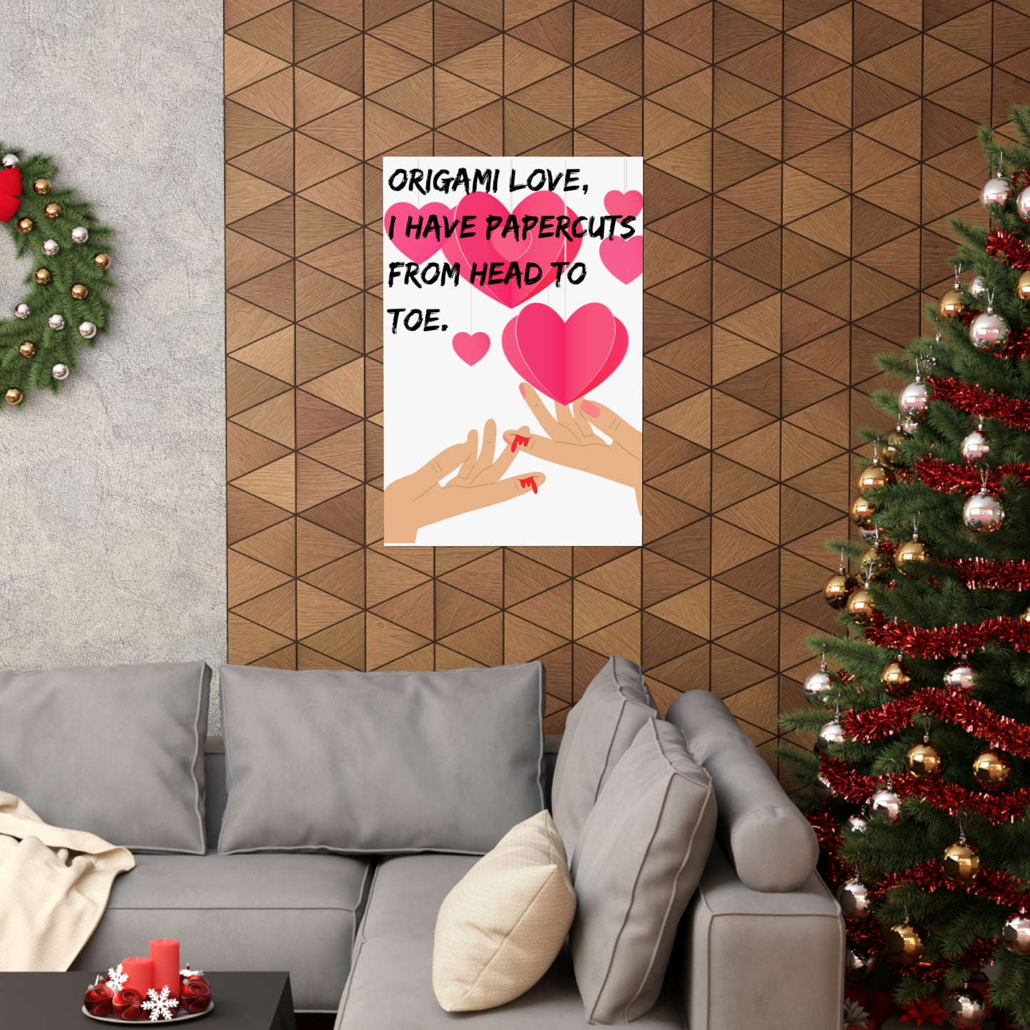 ORIGAME LOVE    Matte Vertical Posters