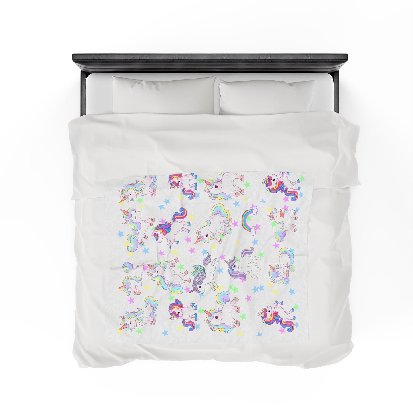 UNICORN LOVE Velveteen Plush Blanket