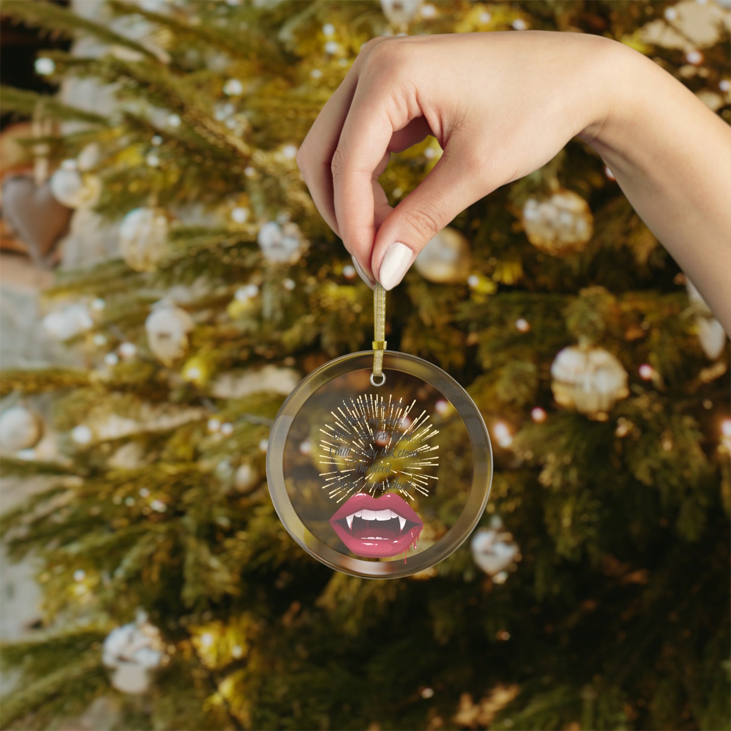 HALLOWEEN KISS Glass Ornaments