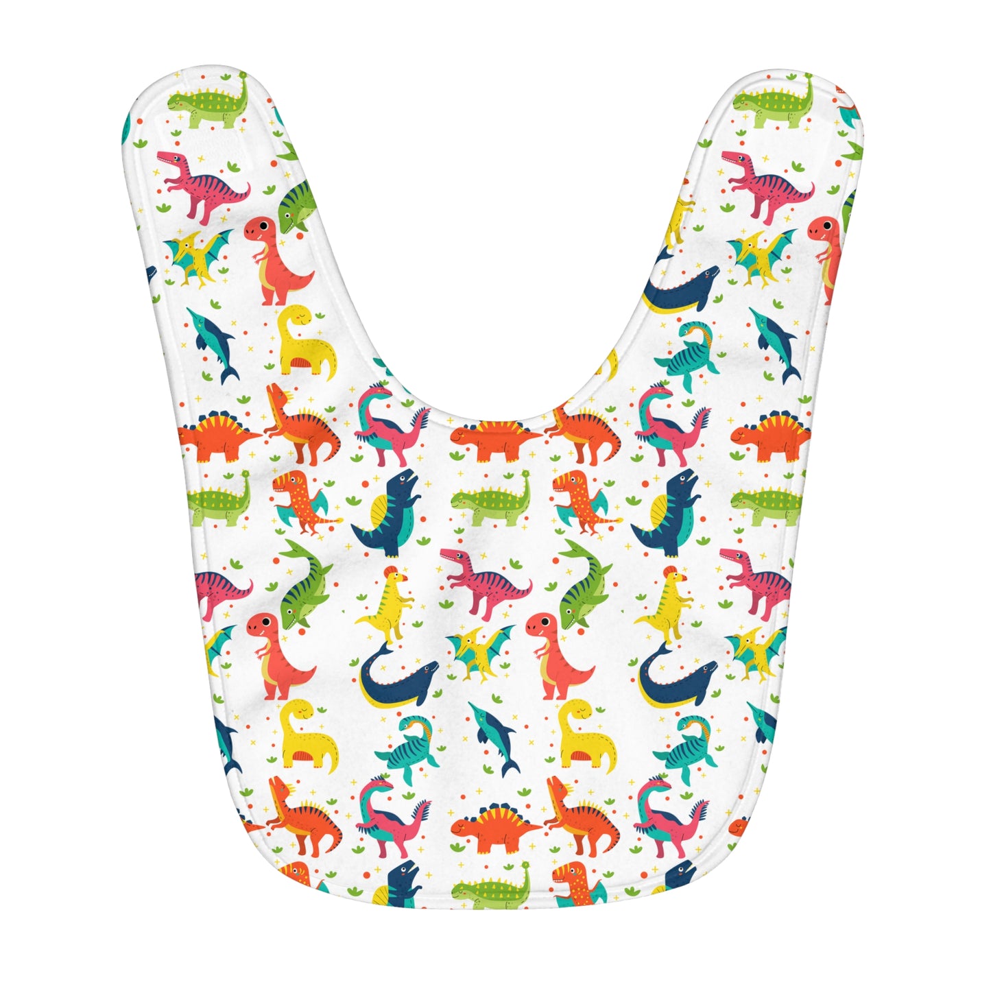 ROAR LIKE A DINASOUR Fleece Baby Bib