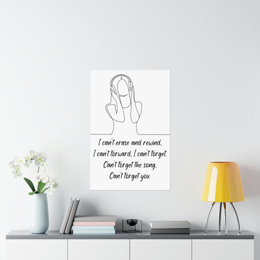 SONG STUCK IN MY HEAD Matte Vertical Posters