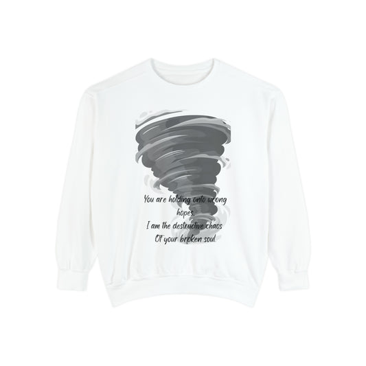 DESTRUCTIVE CHAOS Unisex Garment-Dyed Sweatshirt