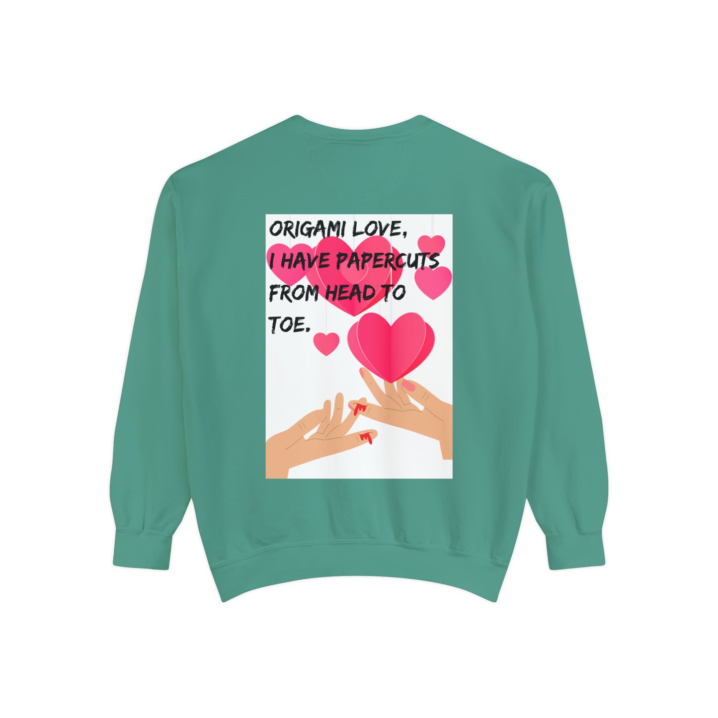 ORIGAME LOVE  Unisex Garment-Dyed Sweatshirt