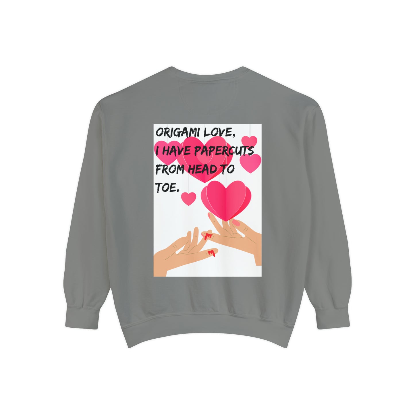 ORIGAME LOVE  Unisex Garment-Dyed Sweatshirt