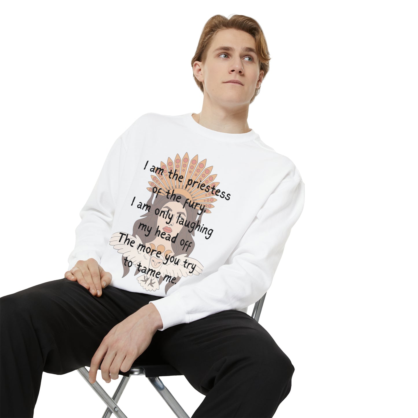 PRIESTESS OF THE FURY Unisex Garment-Dyed Sweatshirt