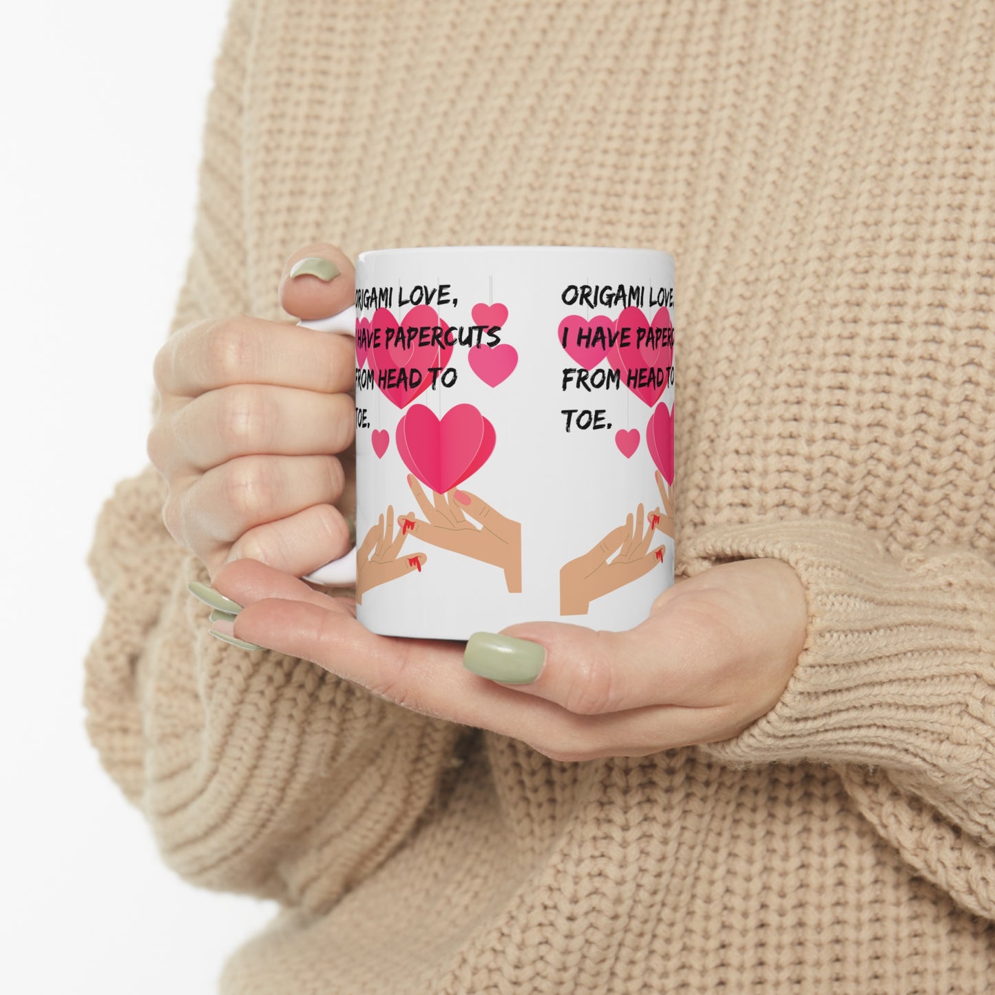 ORIGAME LOVE  Ceramic Mug 11oz