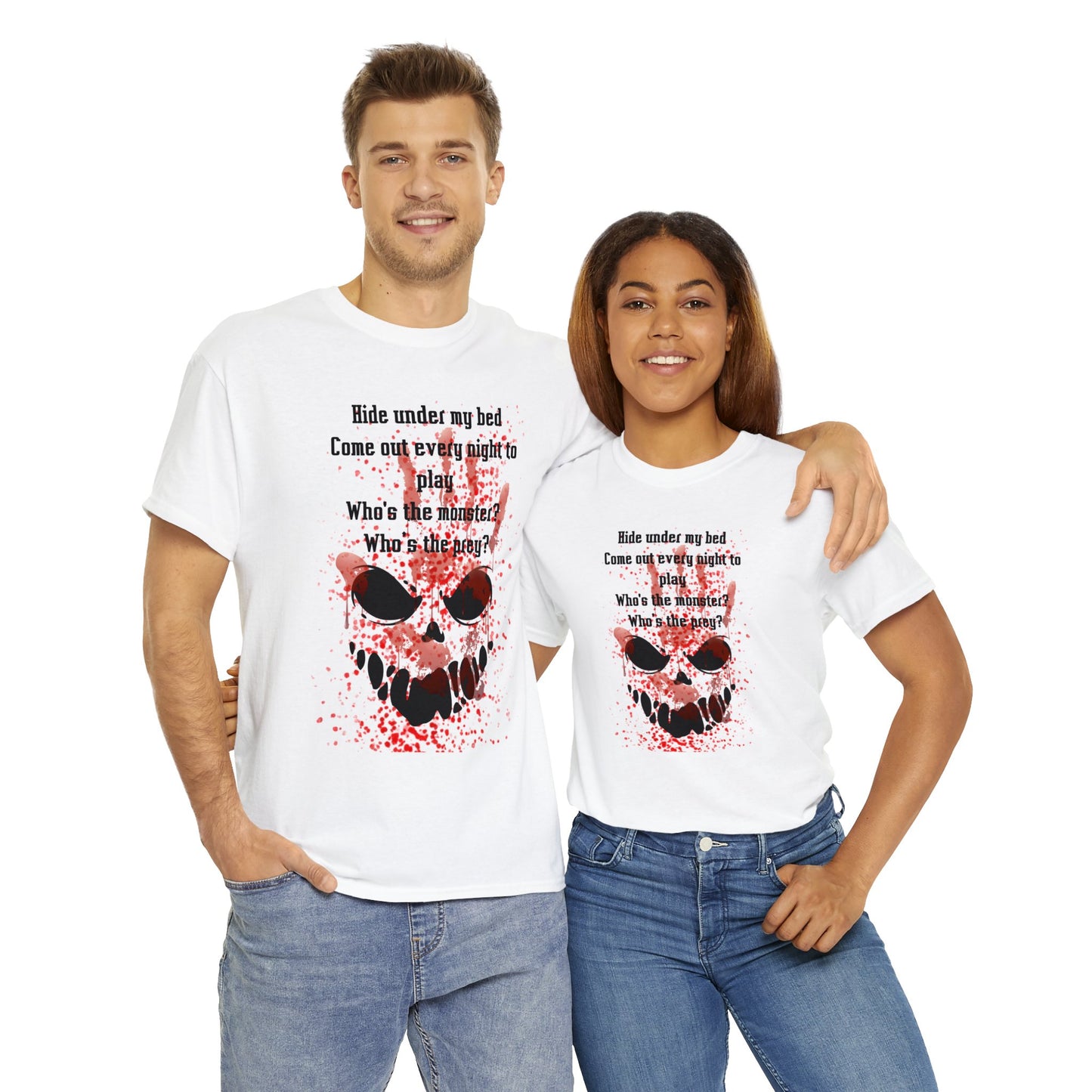 MONSTERS UNDER MY BED Unisex Heavy Cotton Tee