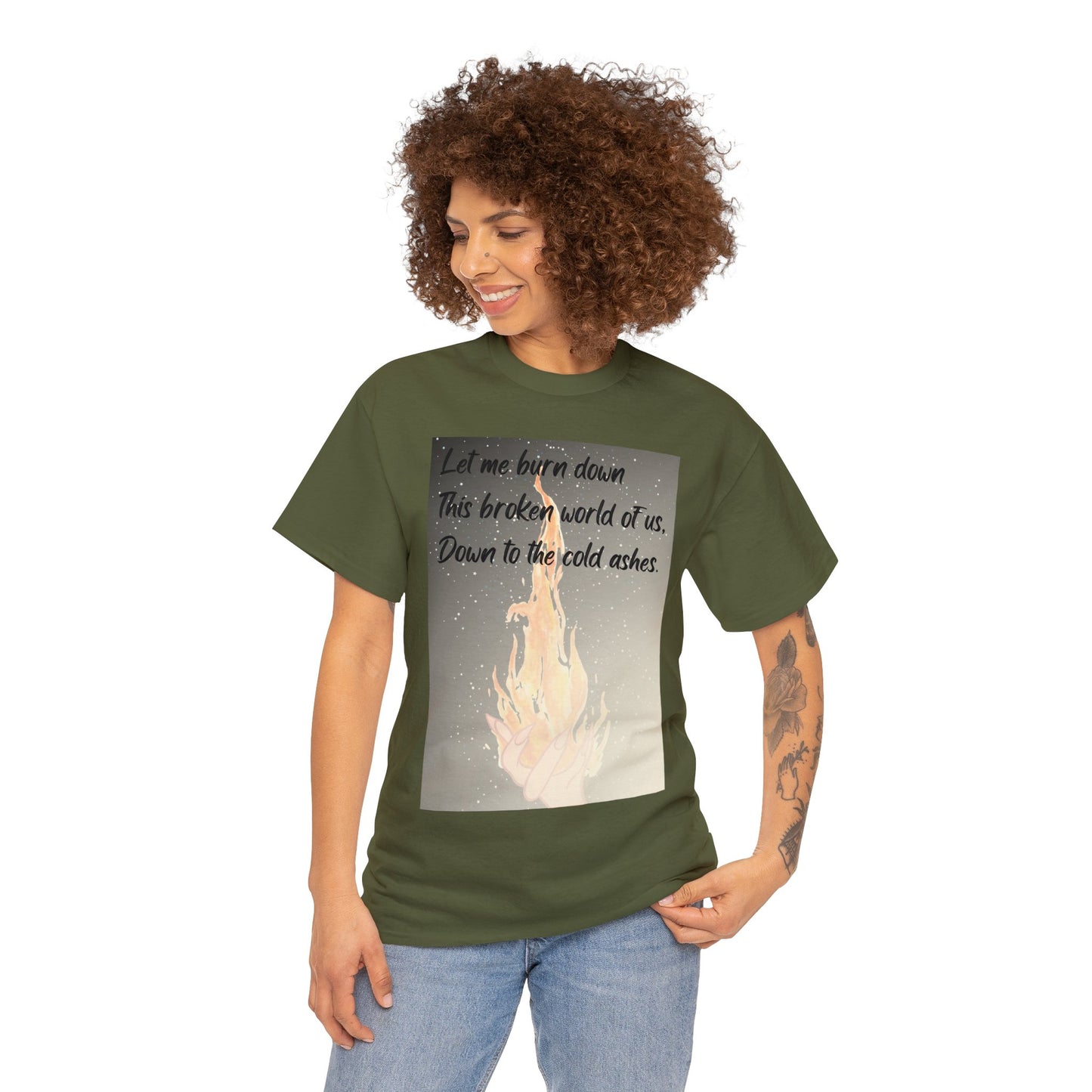 DOWN TO THE ASHES  Unisex Heavy Cotton Tee