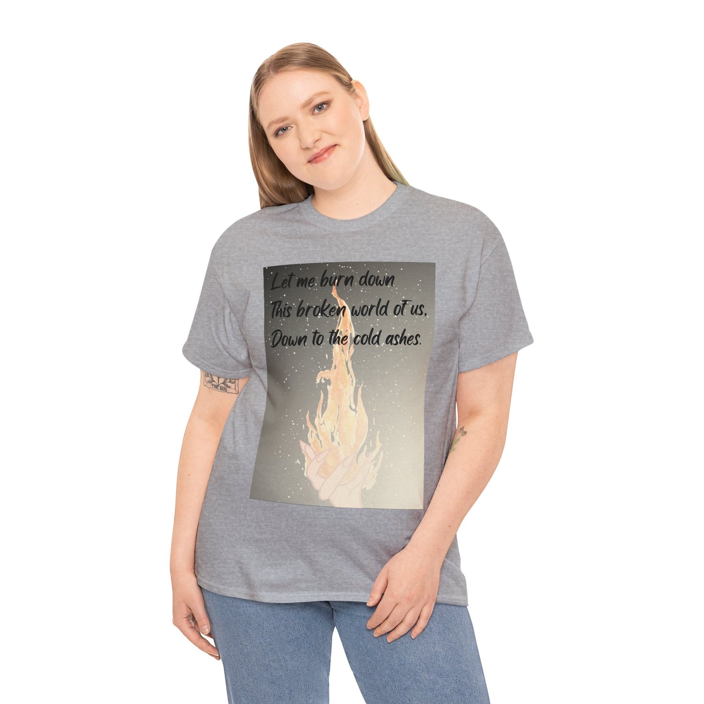 DOWN TO THE ASHES  Unisex Heavy Cotton Tee