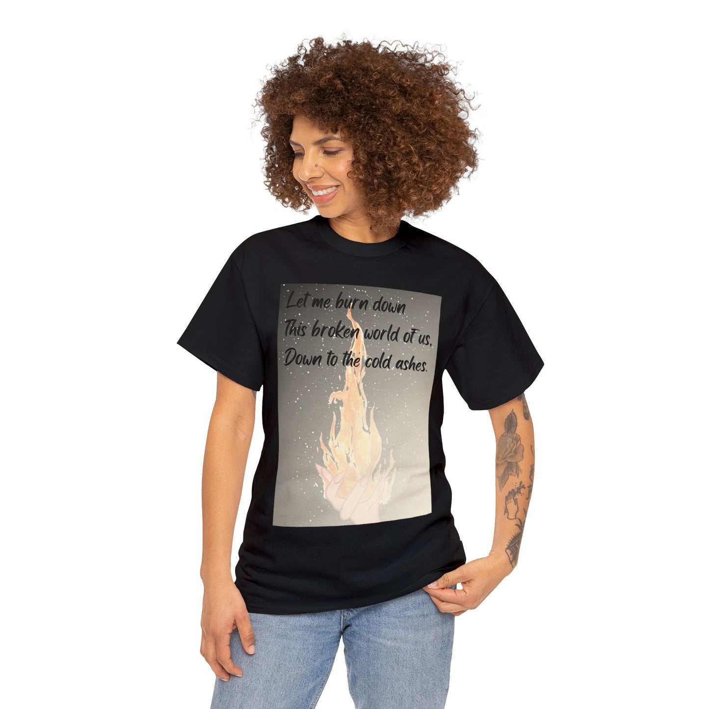 DOWN TO THE ASHES  Unisex Heavy Cotton Tee