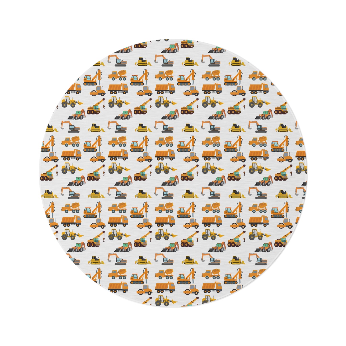 CONSTRUCTION TRUCKS Round Rug