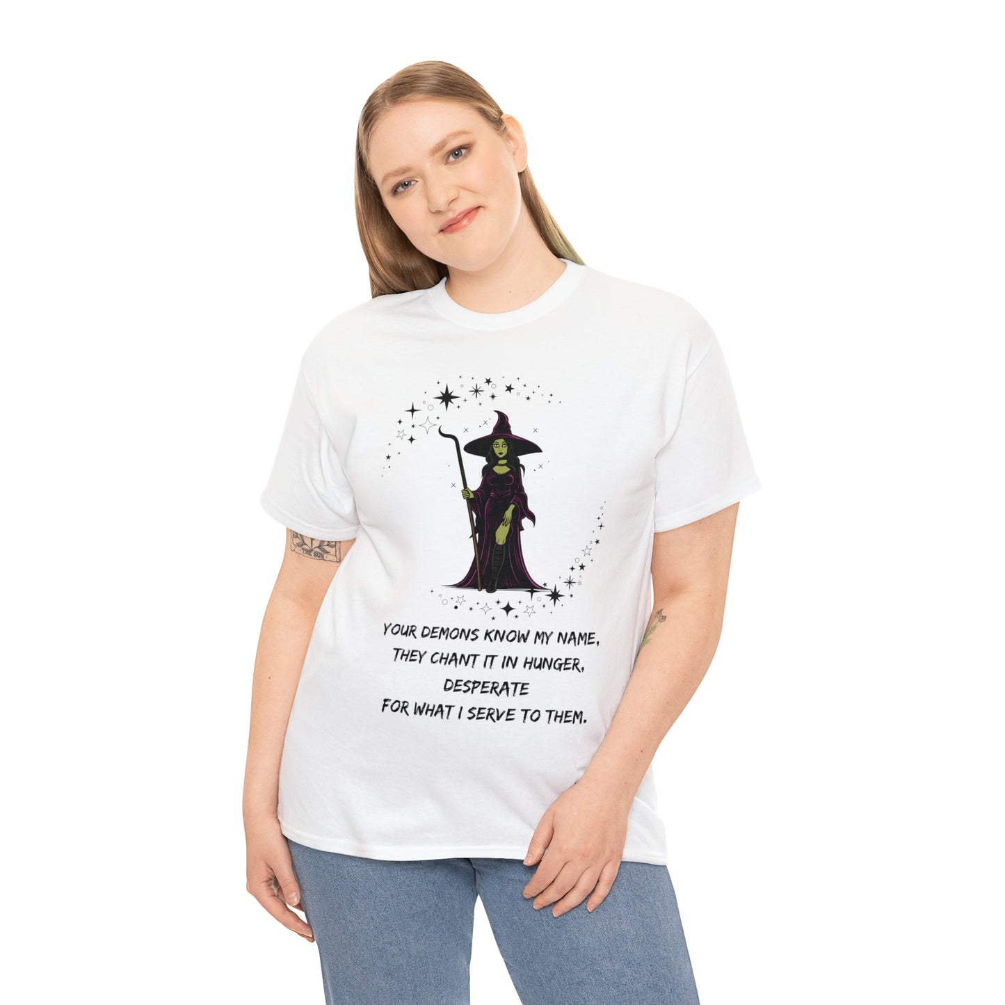 YOUR DEMONS KNOW MY NAME V1 Unisex Heavy Cotton Tee