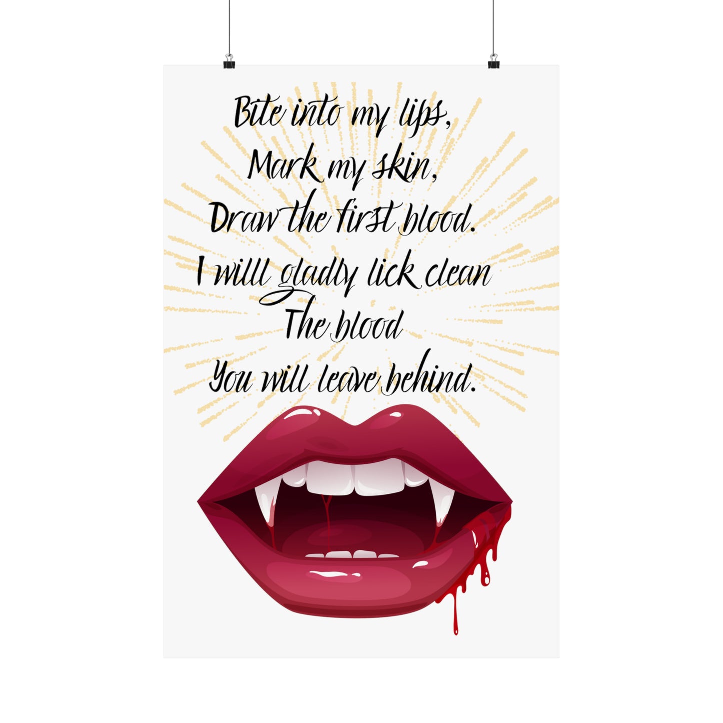 HALLOWEEN KISS  Matte Vertical Posters