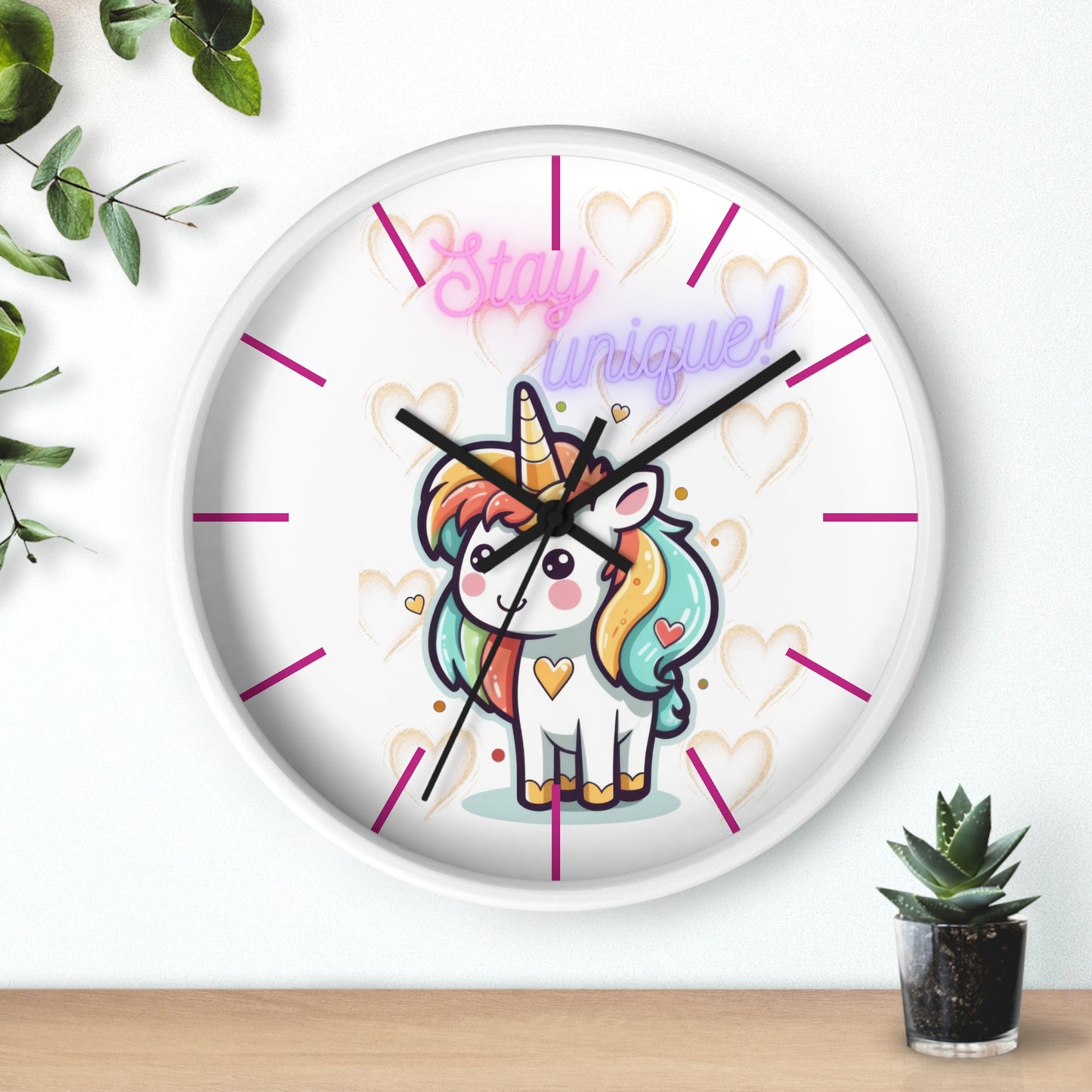STAY UNIQUE LOVE Wall Clock