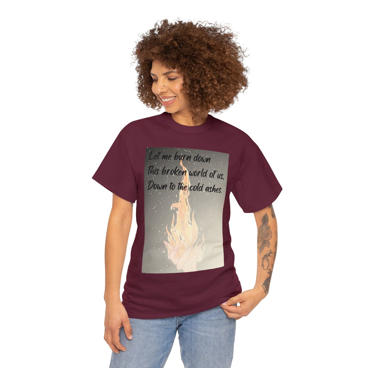 DOWN TO THE ASHES  Unisex Heavy Cotton Tee