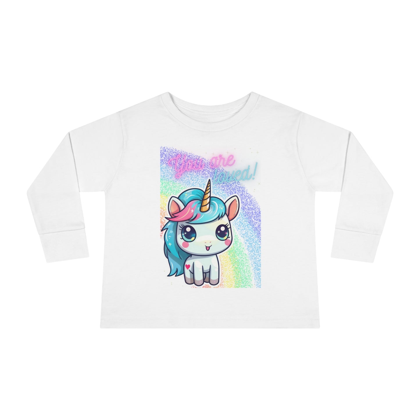 YOU ARE LOVED UNICORN LOVE Toddler Long Sleeve Tee