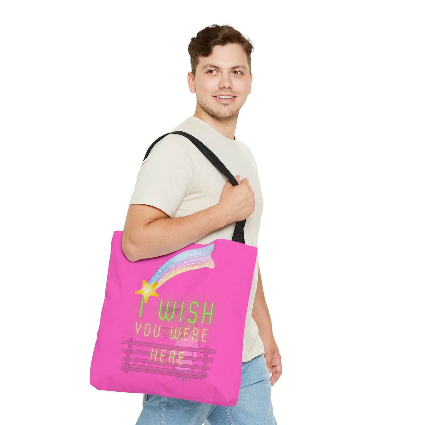 I WISH YOU WERE HERE Tote Bag (AOP)
