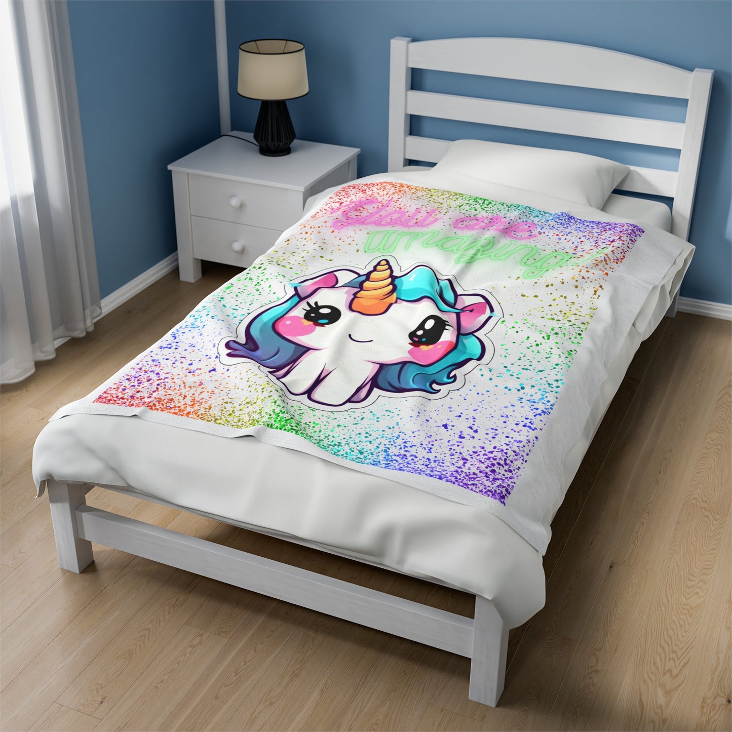 YOU ARE AMAZING UNICORN LOVE Velveteen Plush Blanket