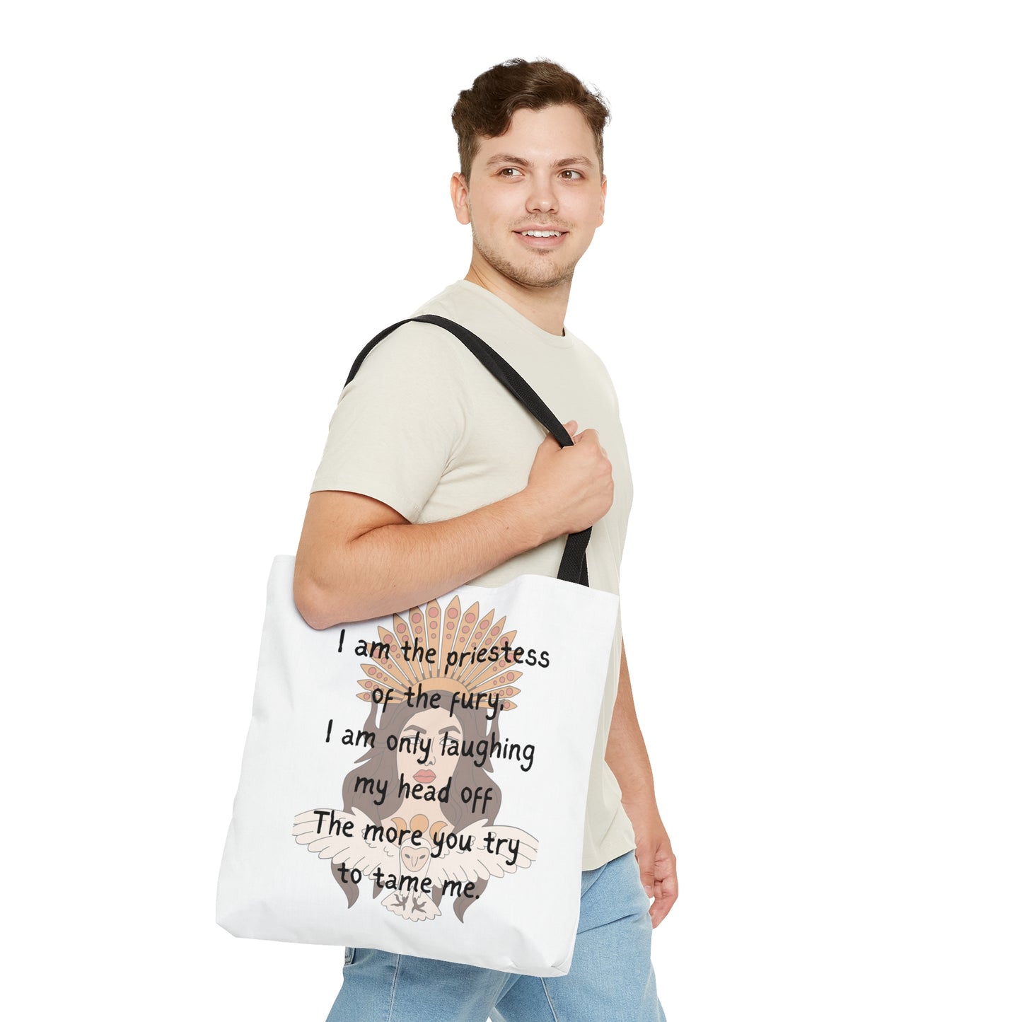 I AM THE PRIESTESS OF THE FURY Tote Bag (AOP)