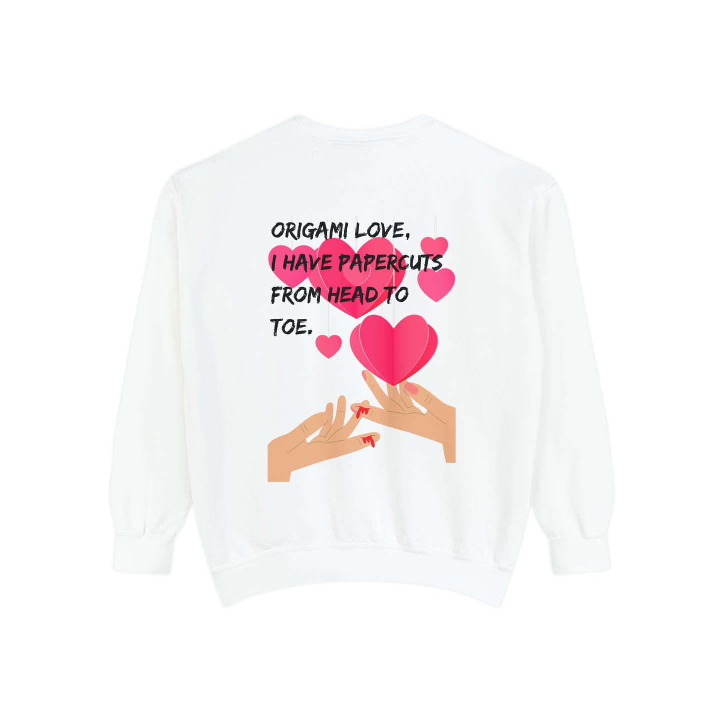 ORIGAME LOVE  Unisex Garment-Dyed Sweatshirt
