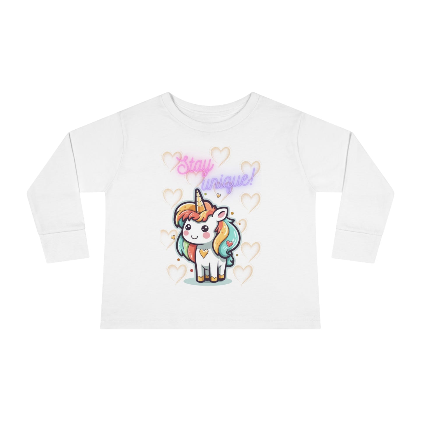 STAY UNIQUE UNICORN LOVE Toddler Long Sleeve Tee
