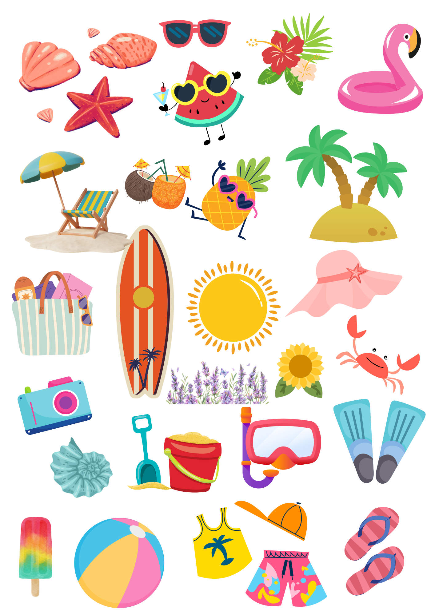 Seamless Summer Fabric For Kids Room, Curtains, Pillows, Clothes, Sheets, Crafting, Sewing, Pants, PJS (20 colors are included)