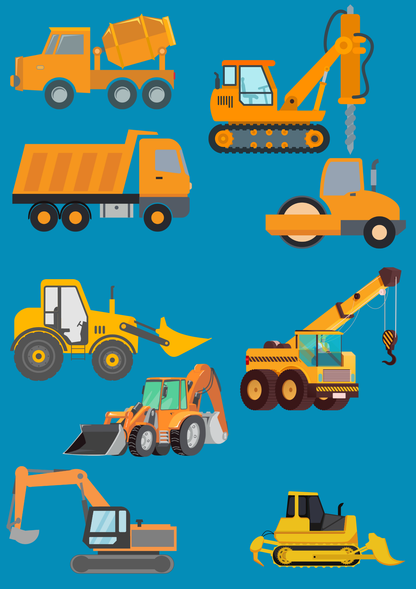 Seamless Construction Fabric-2 For Kids Room, Curtains, Pillows, Clothes, Sheets, Crafting, Sewing, PJS, Pants, Boxers (19 COLORS)