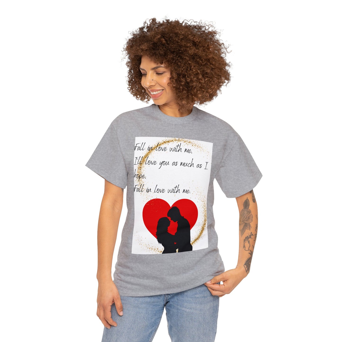 FALL IN LOVE WITH ME Unisex Heavy Cotton Tee