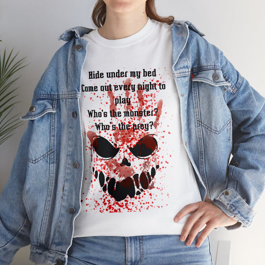 MONSTERS UNDER MY BED Unisex Heavy Cotton Tee