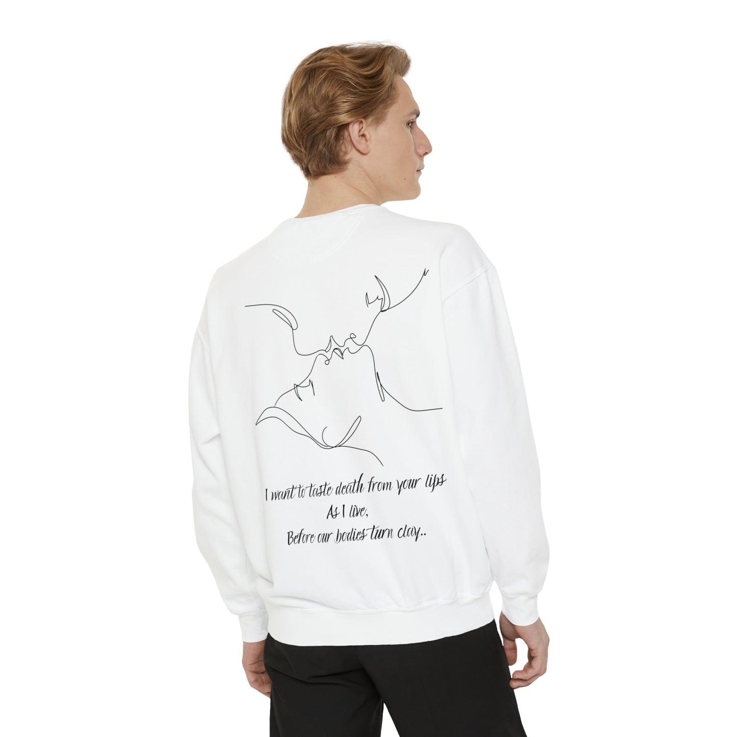 DEATH FROM YOUR LIPS  Unisex Garment-Dyed Sweatshirt