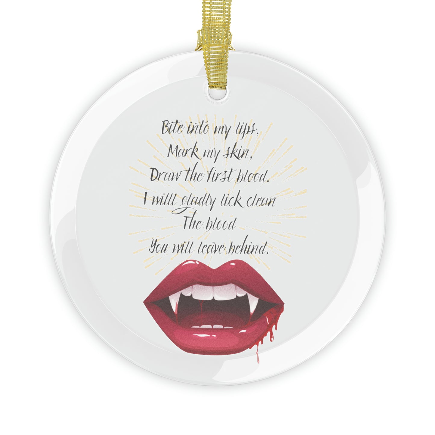 HALLOWEEN KISS Glass Ornaments