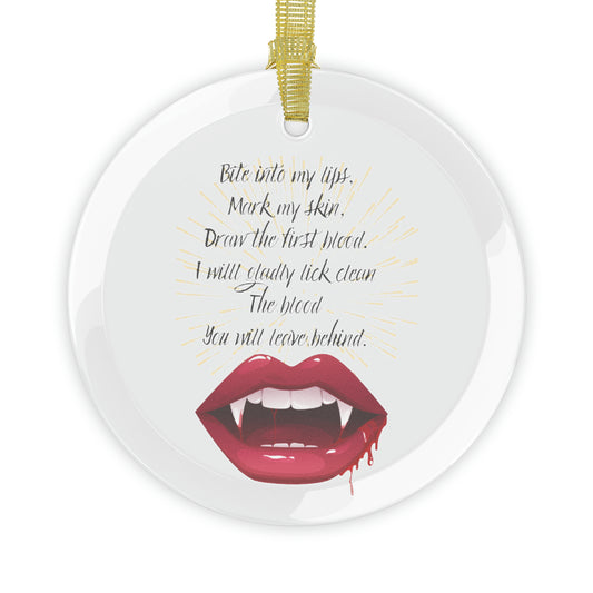 HALLOWEEN KISS Glass Ornaments