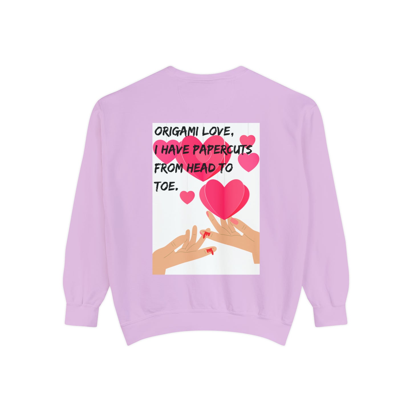 ORIGAME LOVE  Unisex Garment-Dyed Sweatshirt