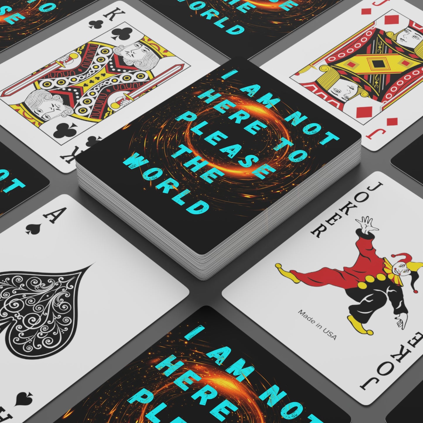 I AM NOT HERE TO PLEASE THE WORLD Poker Cards