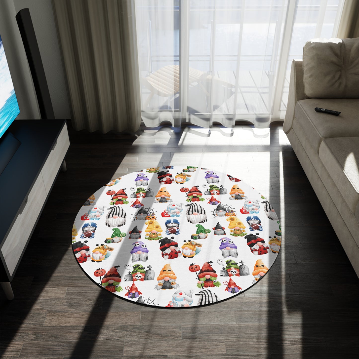 GNOMES OF HALLOWEEN Round Rug