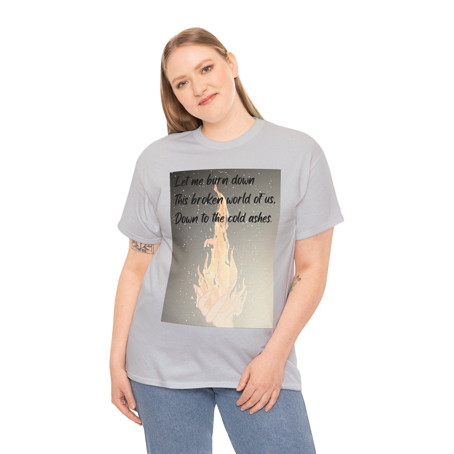 DOWN TO THE ASHES  Unisex Heavy Cotton Tee