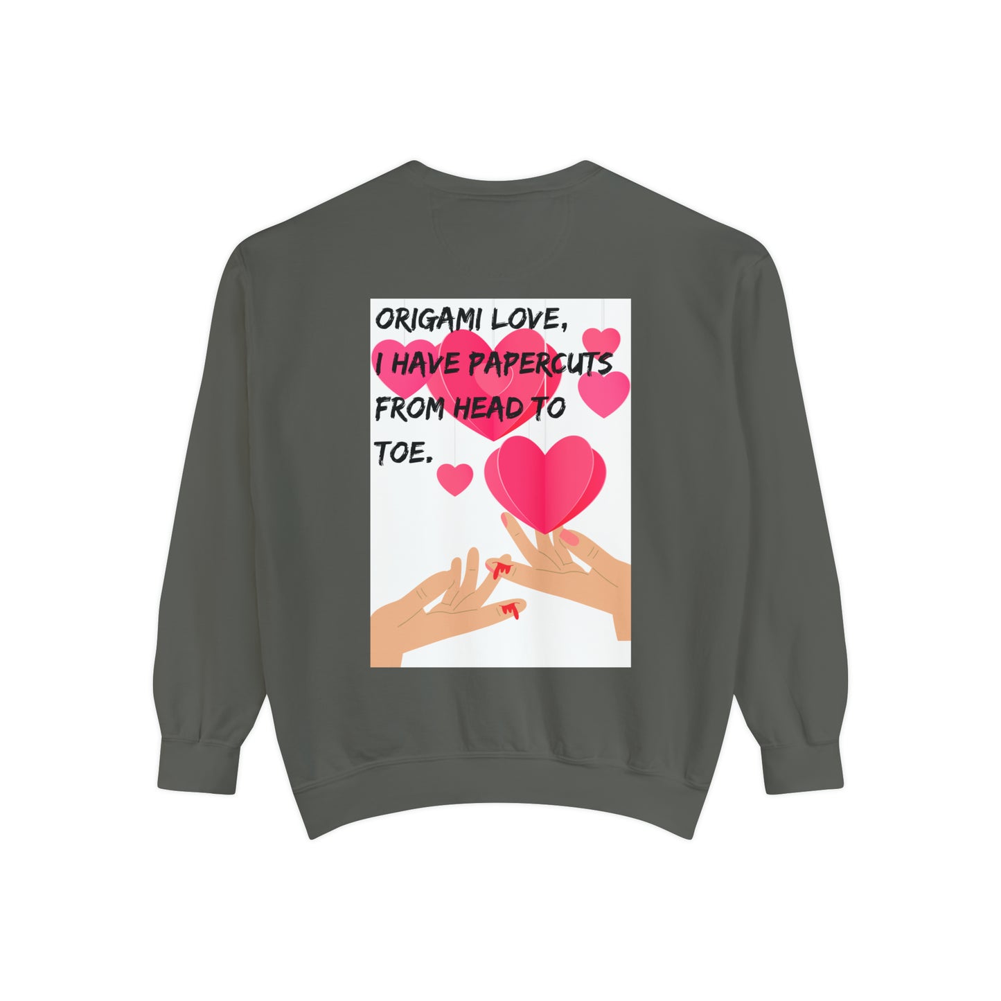 ORIGAME LOVE  Unisex Garment-Dyed Sweatshirt