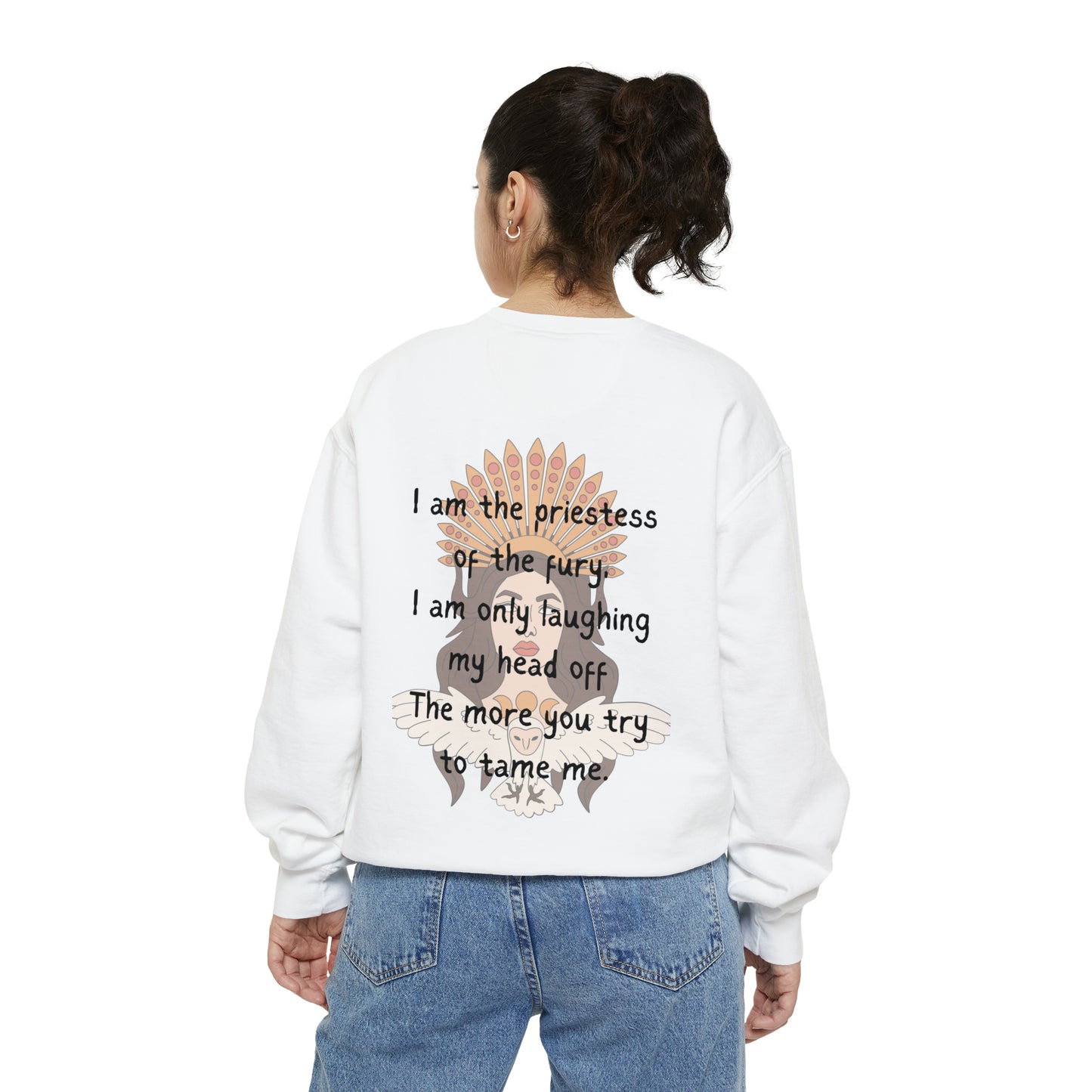PRIESTESS OF THE FURY Unisex Garment-Dyed Sweatshirt