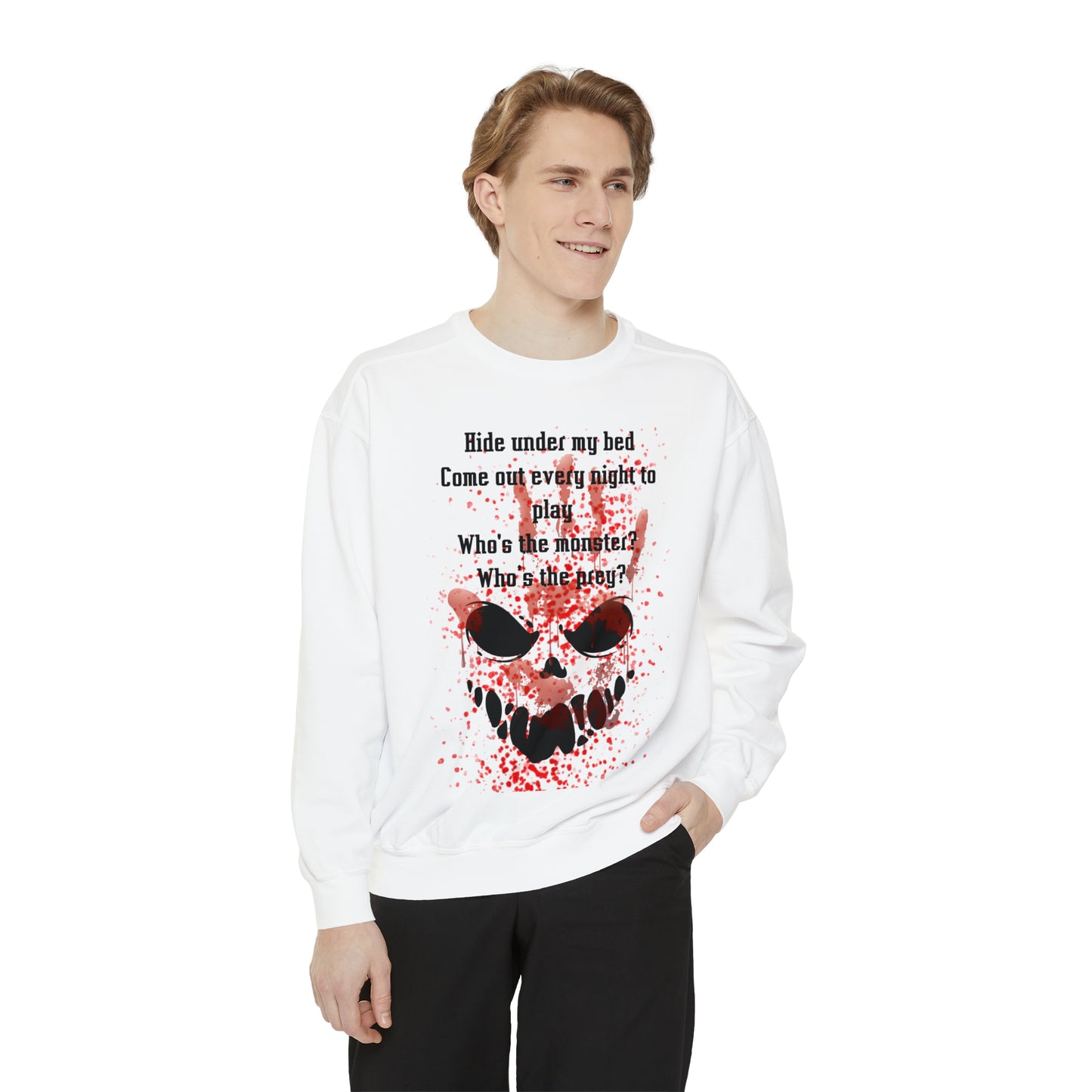 MONSTERS UNDER MY BED Unisex Garment-Dyed Sweatshirt