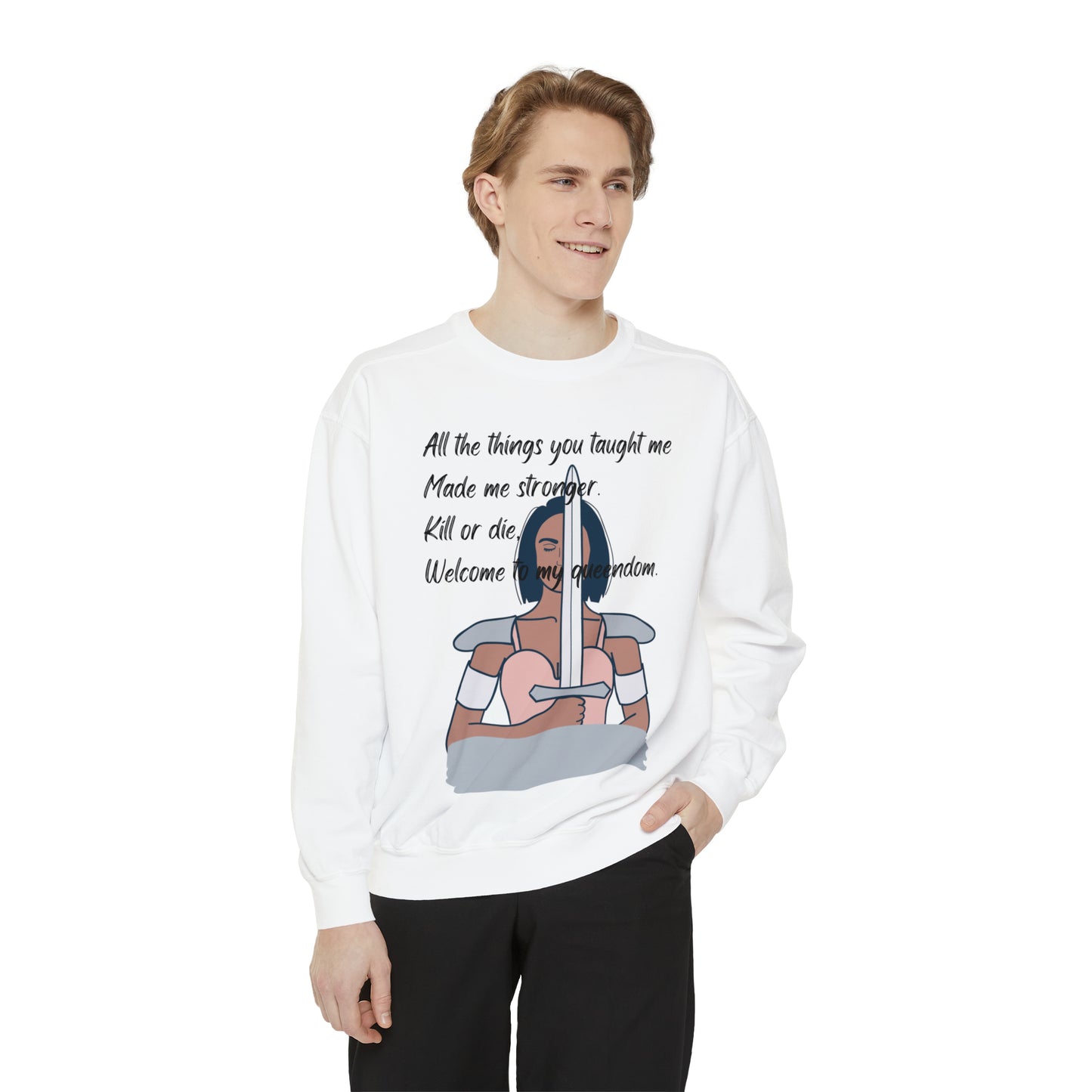 QUEENDOM Unisex Garment-Dyed Sweatshirt