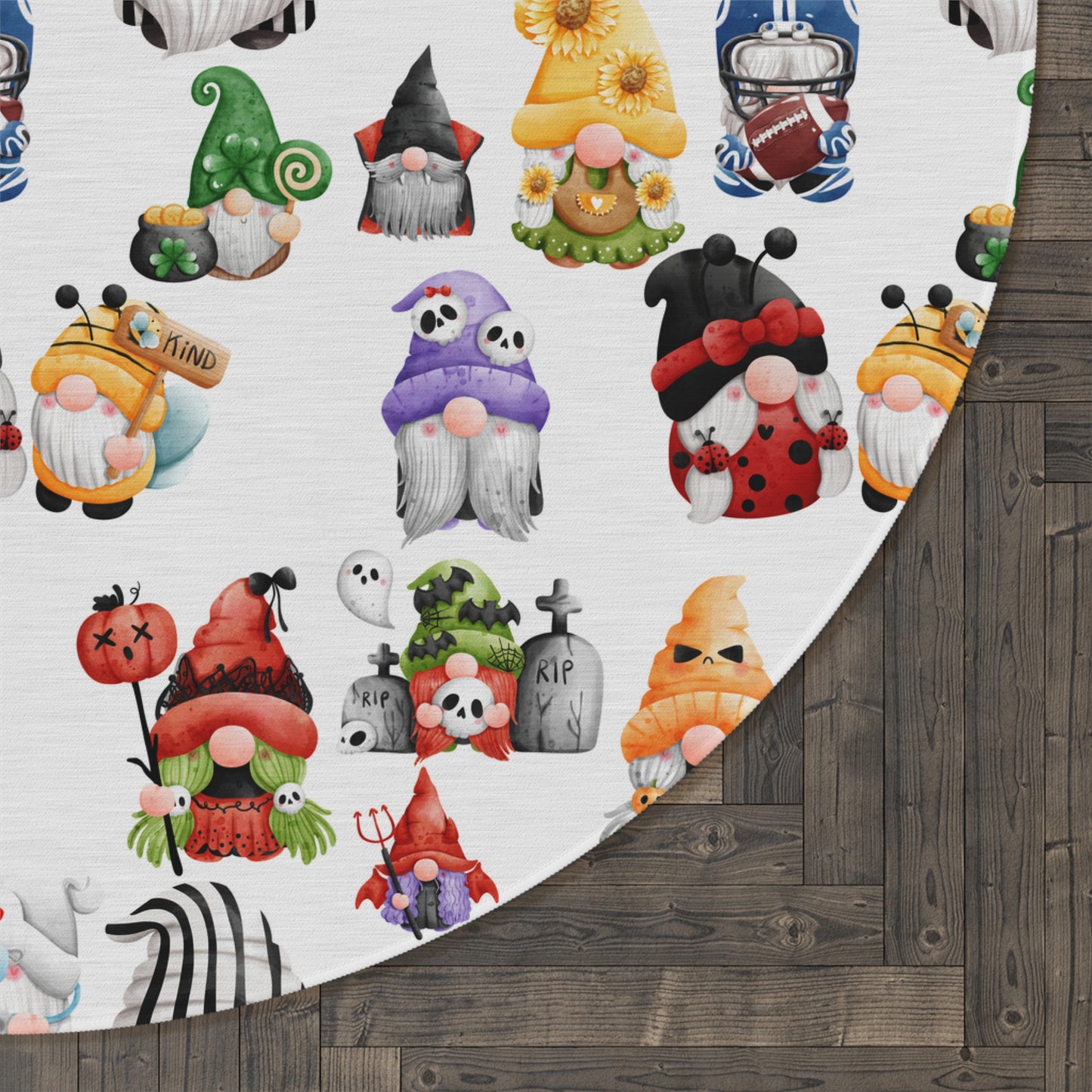 GNOMES OF HALLOWEEN Round Rug