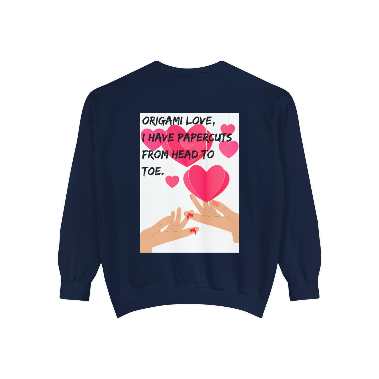ORIGAME LOVE  Unisex Garment-Dyed Sweatshirt
