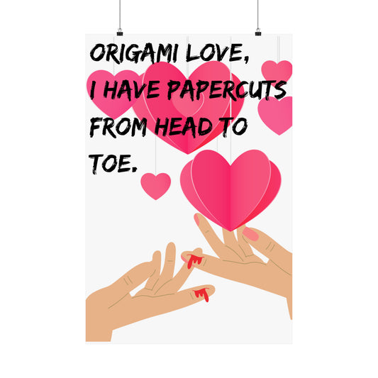 ORIGAME LOVE    Matte Vertical Posters