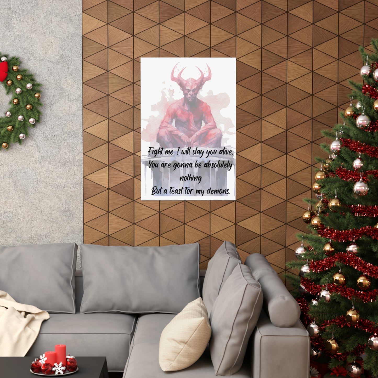 FEAST FOR MY DEMONS  Matte Vertical Posters
